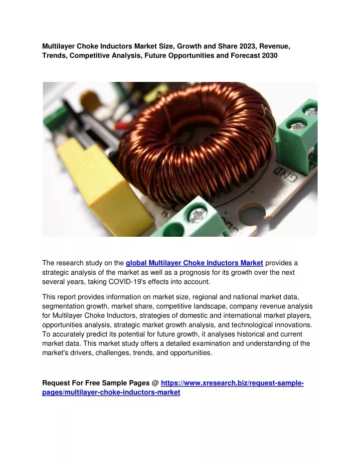 multilayer choke inductors market size growth
