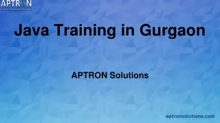 Java Training in Gurgaon