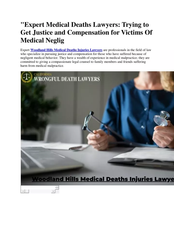 expert medical deaths lawyers trying