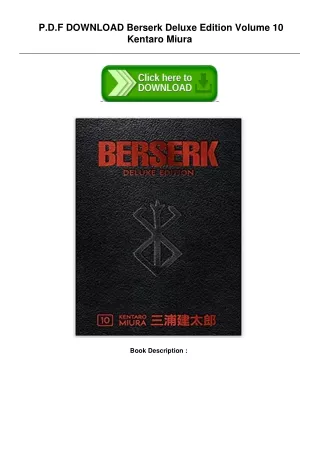 Read E-book Berserk Deluxe Edition Volume 10 by Kentaro Miura pDf books