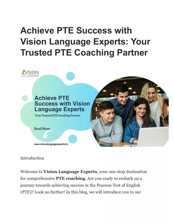 achieve pte success with vision language experts