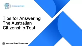 Tips for Answering The Australian Citizenship Test