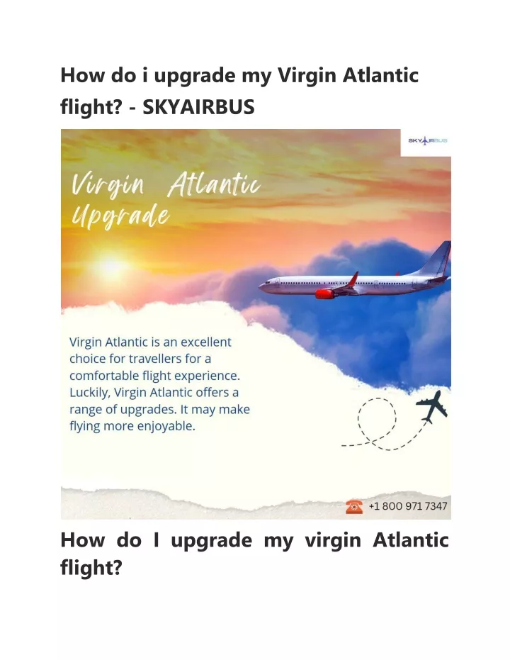 how do i upgrade my virgin atlantic flight