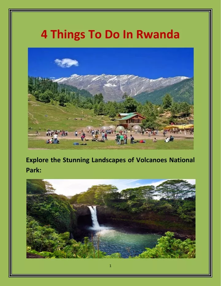 4 things to do in rwanda