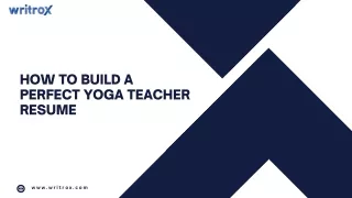 Tips For Yoga Teacher Resume