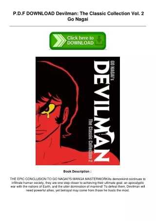 Download[Pdf] Devilman: The Classic Collection Vol. 2 by Go Nagai TXT