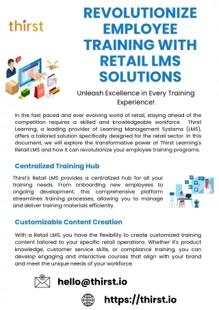 Maximize Your Retail Sales Potential with Our Dynamic LMS