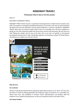 Private-pool villas in Goa to rent this season