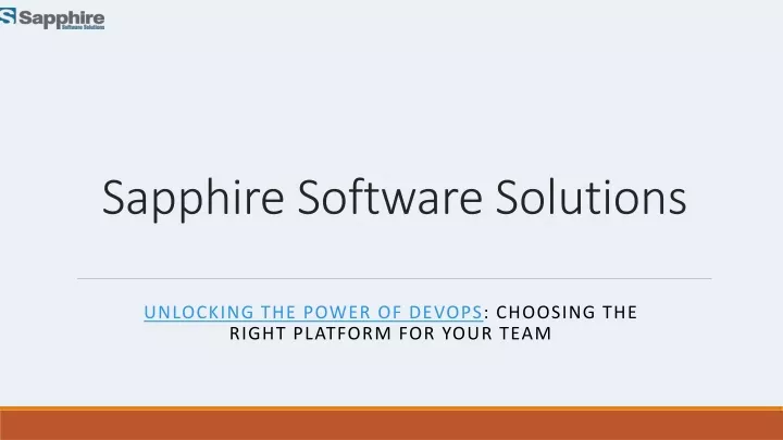 sapphire software solutions