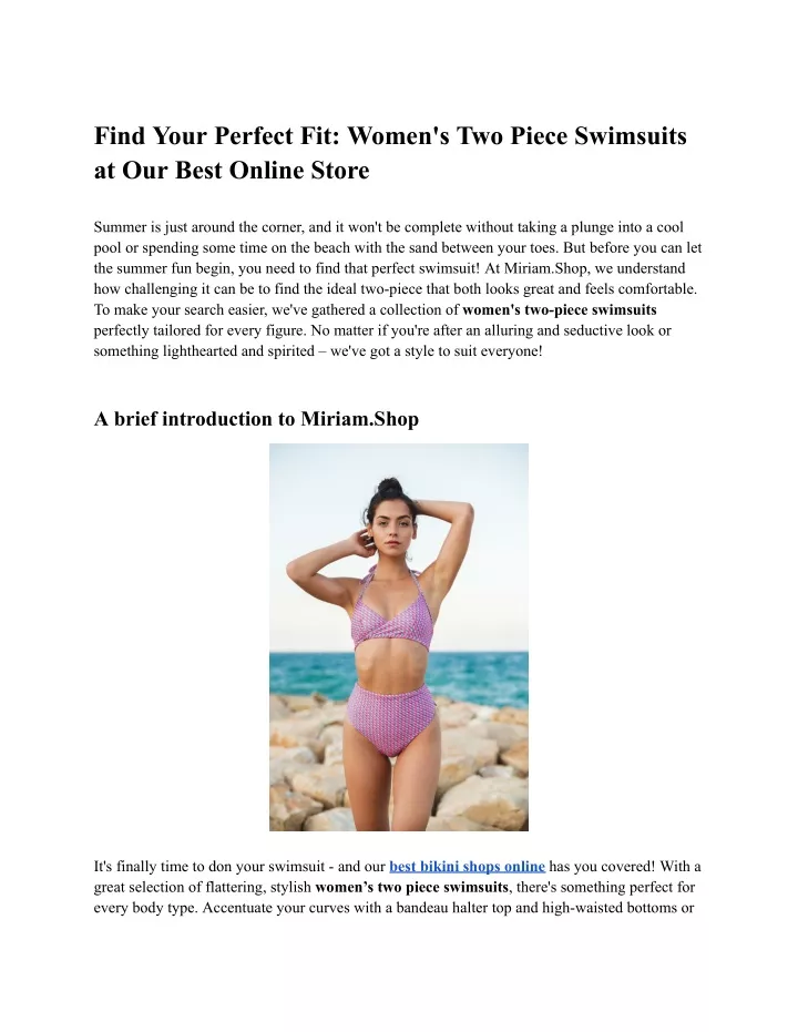 find your perfect fit women s two piece swimsuits