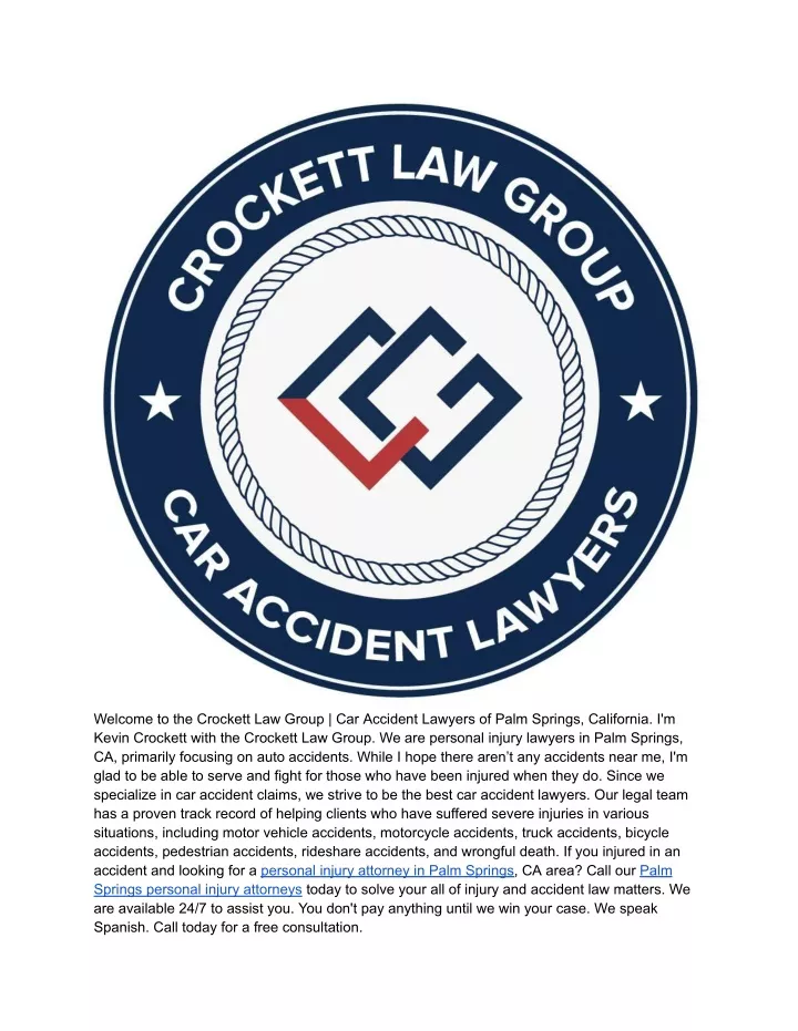 welcome to the crockett law group car accident