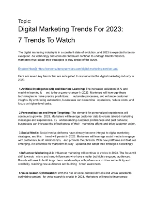 Digital Marketing Trends For 2023:  7 Trends To Watch