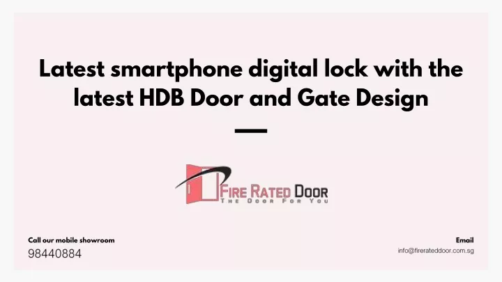 latest smartphone digital lock with the latest