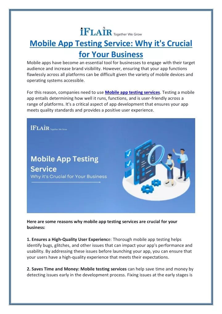 mobile app testing service why it s crucial