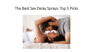 The Best Sex Delay Sprays