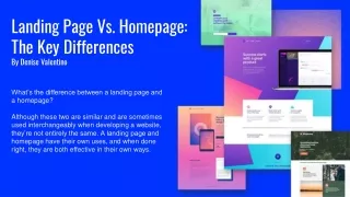 Landing Page Vs. Homepage: The Key Differences
