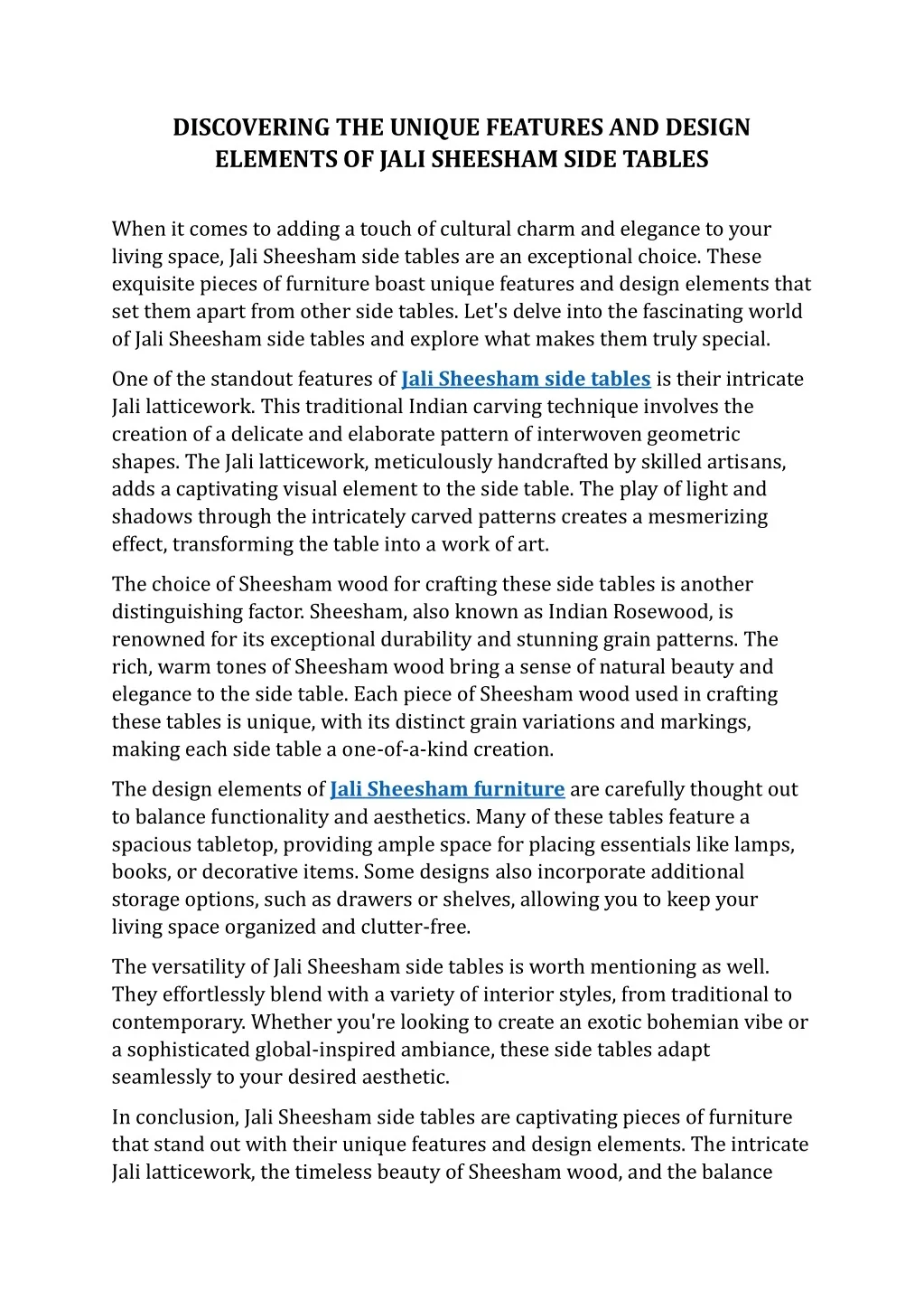 PPT - DISCOVERING THE UNIQUE FEATURES AND DESIGN ELEMENTS OF JALI ...