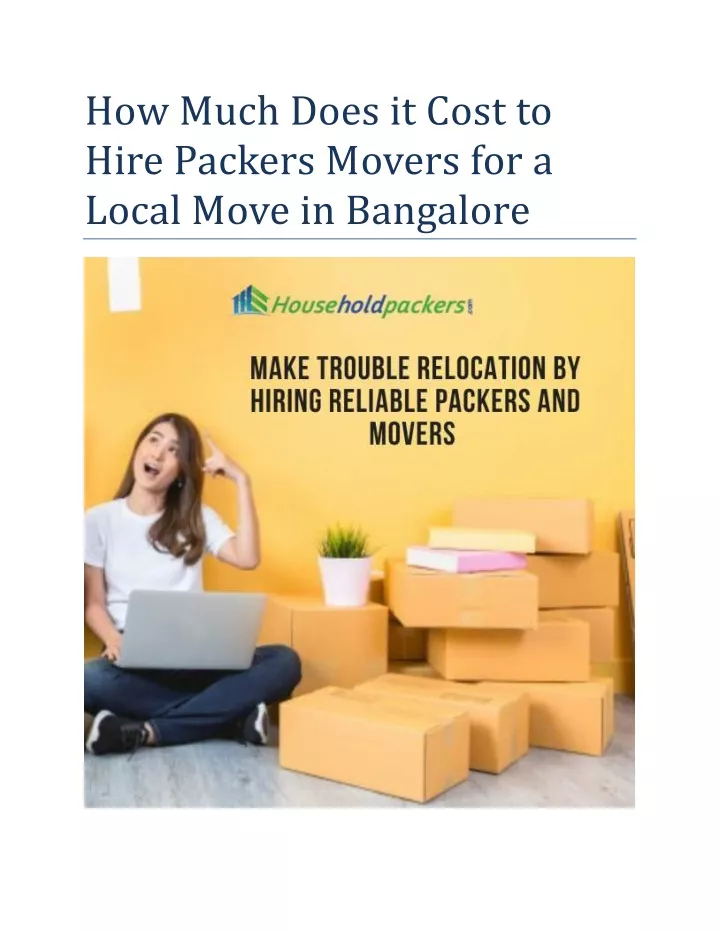 how much does it cost to hire packers movers