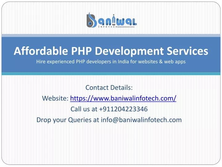 affordable php development services hire experienced php developers in india for websites web apps