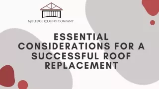 Essential Considerations for a Successful Roof Replacement
