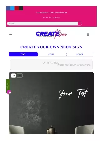 Create Your Own Neon Sign at CreateNeon.com