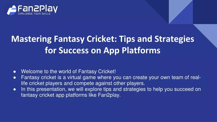 mastering fantasy cricket tips and strategies for success on app platforms