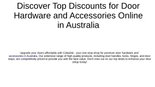 discover top discounts for door hardware