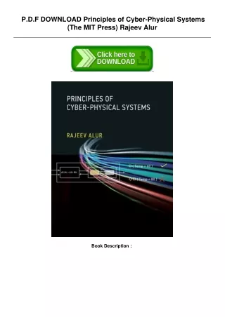 Read E-book Principles of Cyber-Physical Systems (The MIT Press) by Rajeev Alur
