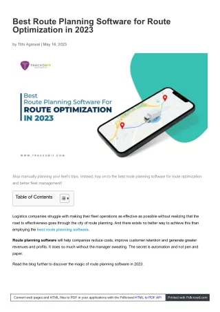 Best Route Planning Software for Route Optimization in 2023