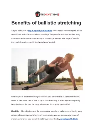 benefits of ballistic stretching