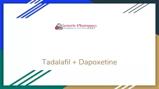 Tadalafil   Dapoxetine