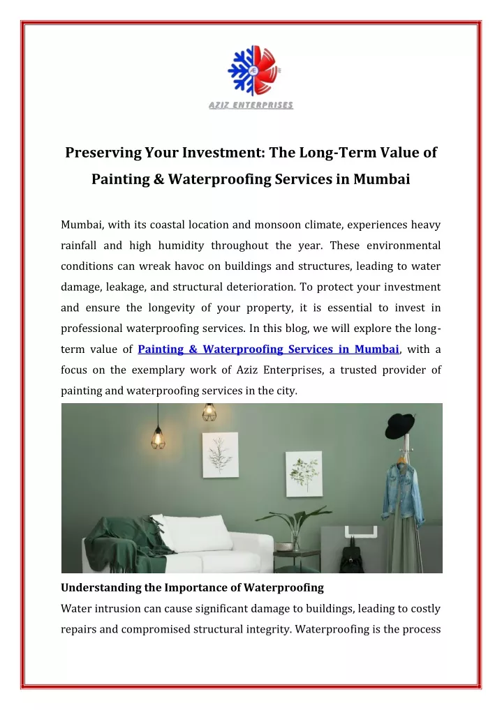 preserving your investment the long term value of