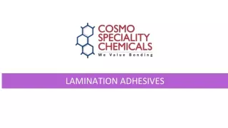 LAMINATION ADHESIVES -  Cosmo Speciality Chemicals