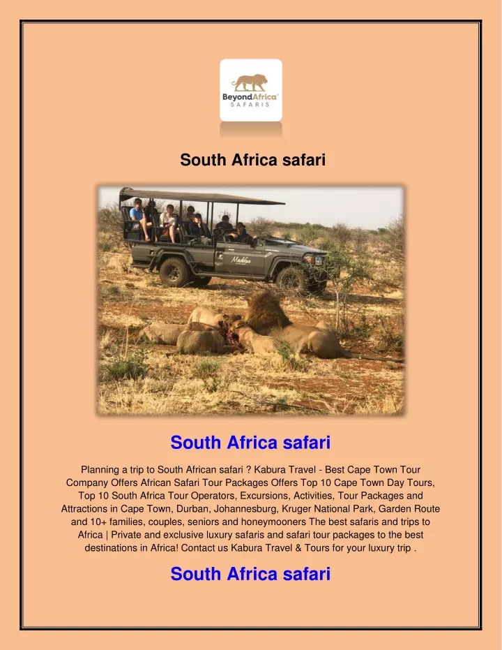 south africa safari