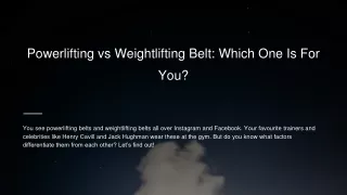 powerlifting vs weightlifting belt which one is for you