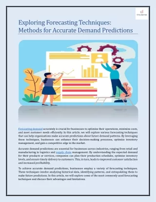 exploring forecasting techniques methods