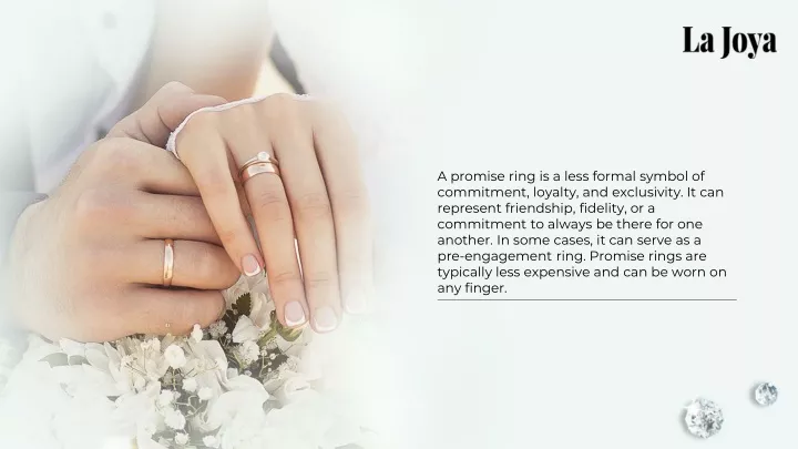 a promise ring is a less formal symbol