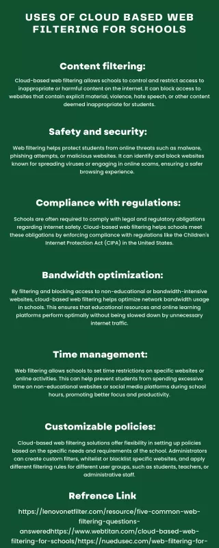 Uses Of Cloud Based Web Filtering For Schools