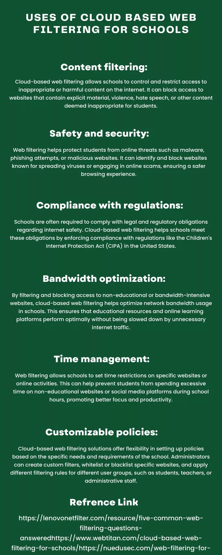 uses of cloud based web filtering for schools