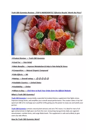 truth cbd gummies reviews top 6 ingredients