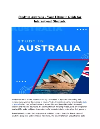 Student Visa For Australia