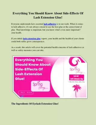 everything you should know about side effects