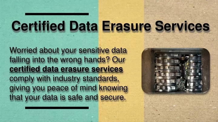 certified data erasure services