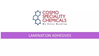 LAMINATION ADHESIVES -  Cosmo Speciality Chemicals.pptx