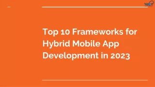 Top 10 Mobile App Development Frameworks