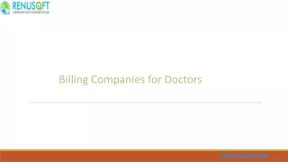 Billing Companies for Doctors