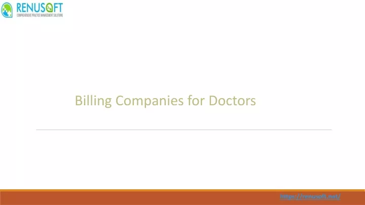 billing companies for doctors