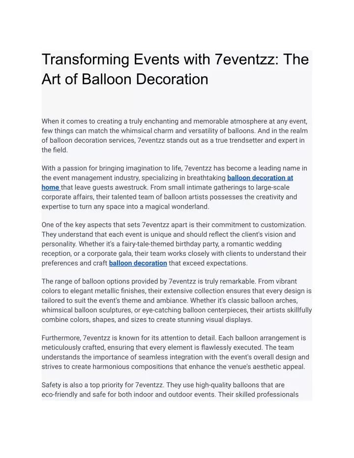 transforming events with 7eventzz