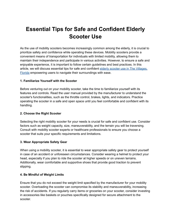 essential tips for safe and confident elderly