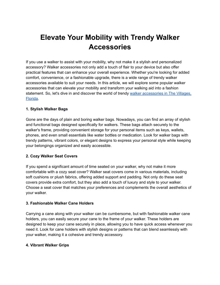 elevate your mobility with trendy walker